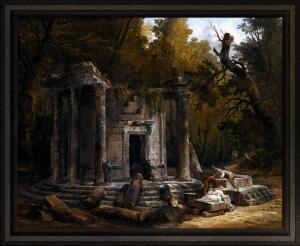 Temple Of Philosophy At Ermenonville by Hubert Robert